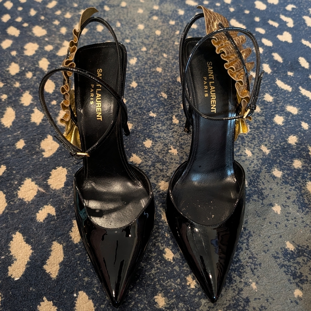 Saint Laurent Paris Edie Heels, 41